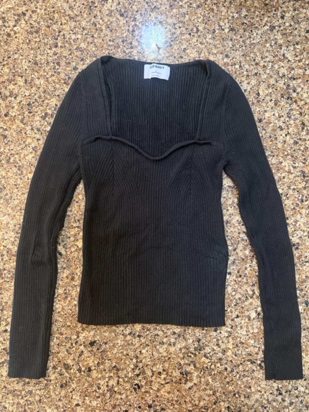 Old Navy Fitted Rib Knit Sweater with Sweetheart neck line